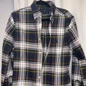 Ralph Lauren Men's Plaid Shirt - Black, White, Green, Red